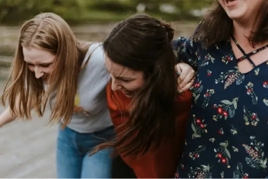 Girls having fun