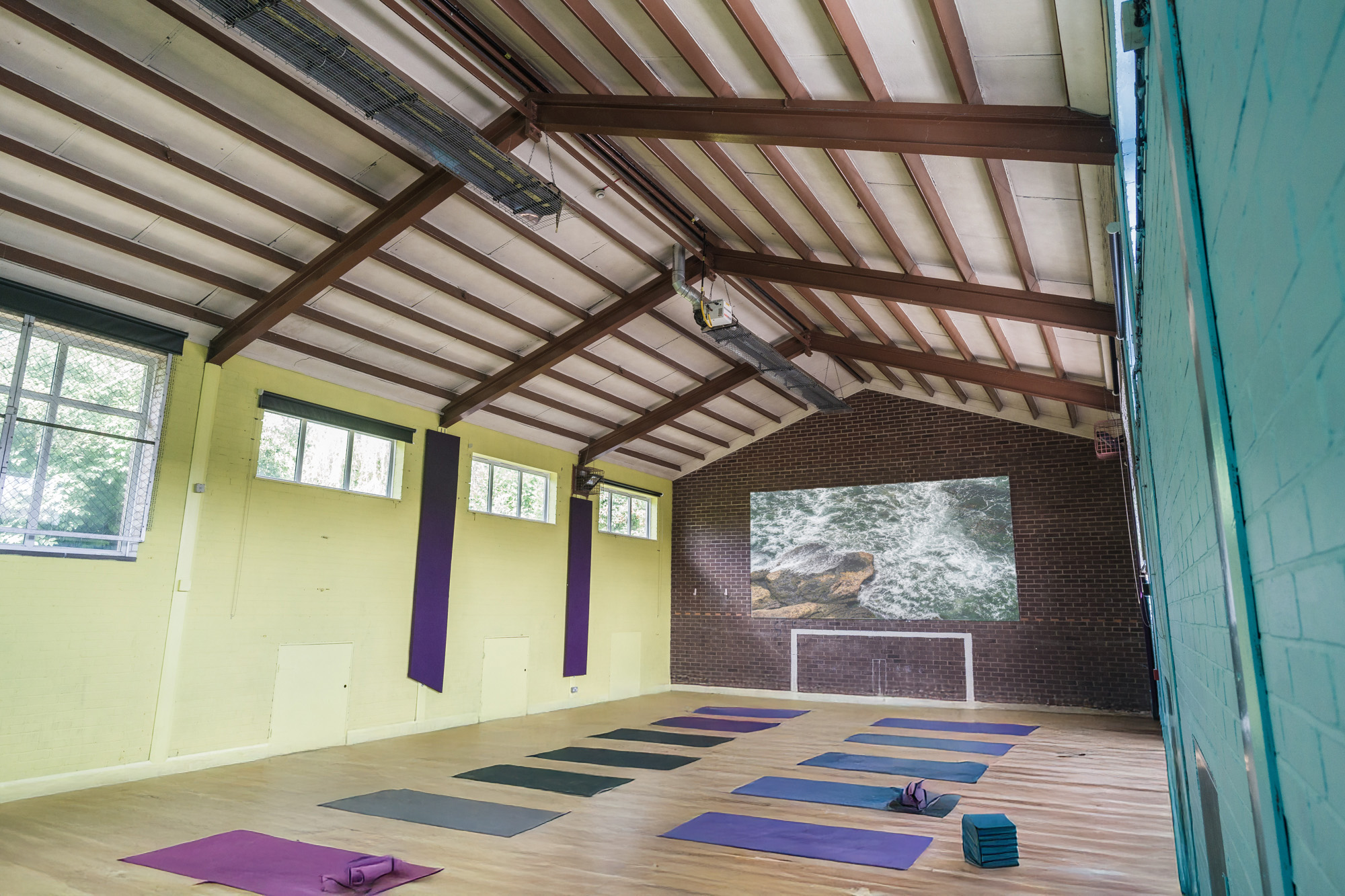 NYCC venue with yoga mats