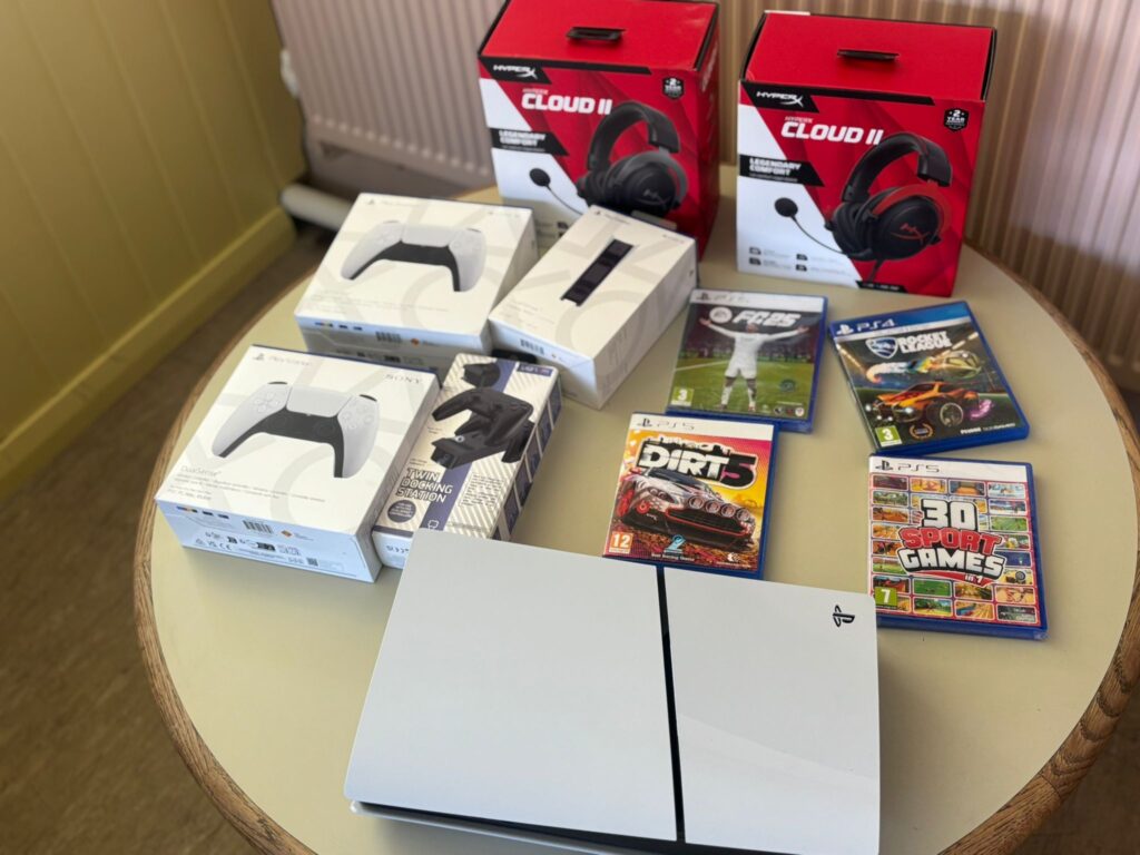 PlayStation 5 with games