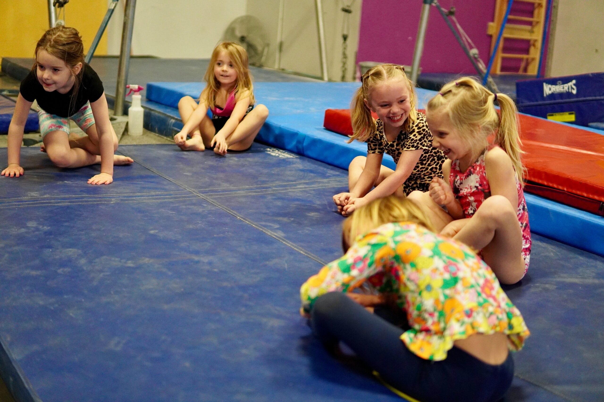 Kids doing yoga