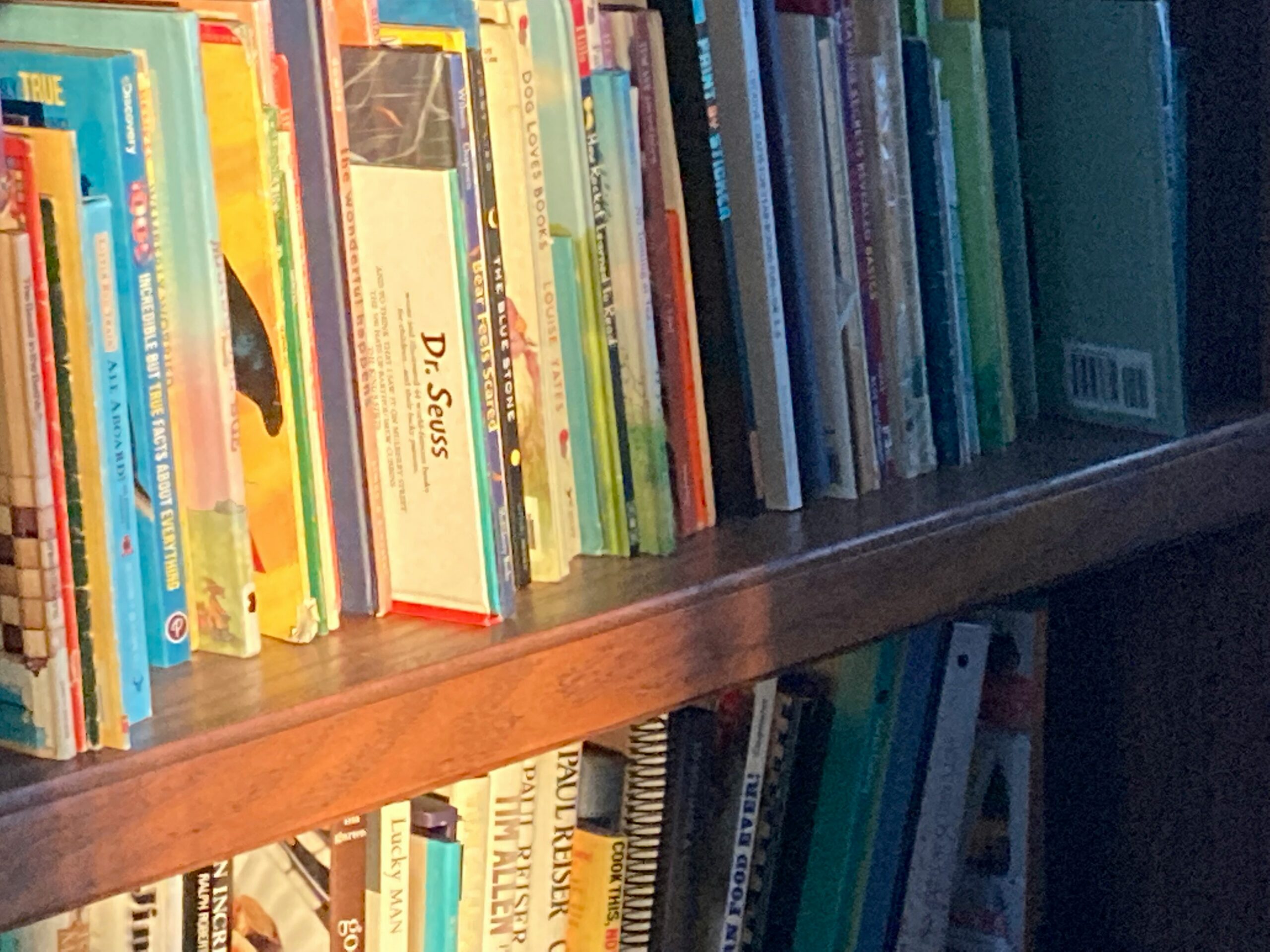Books on a shelf