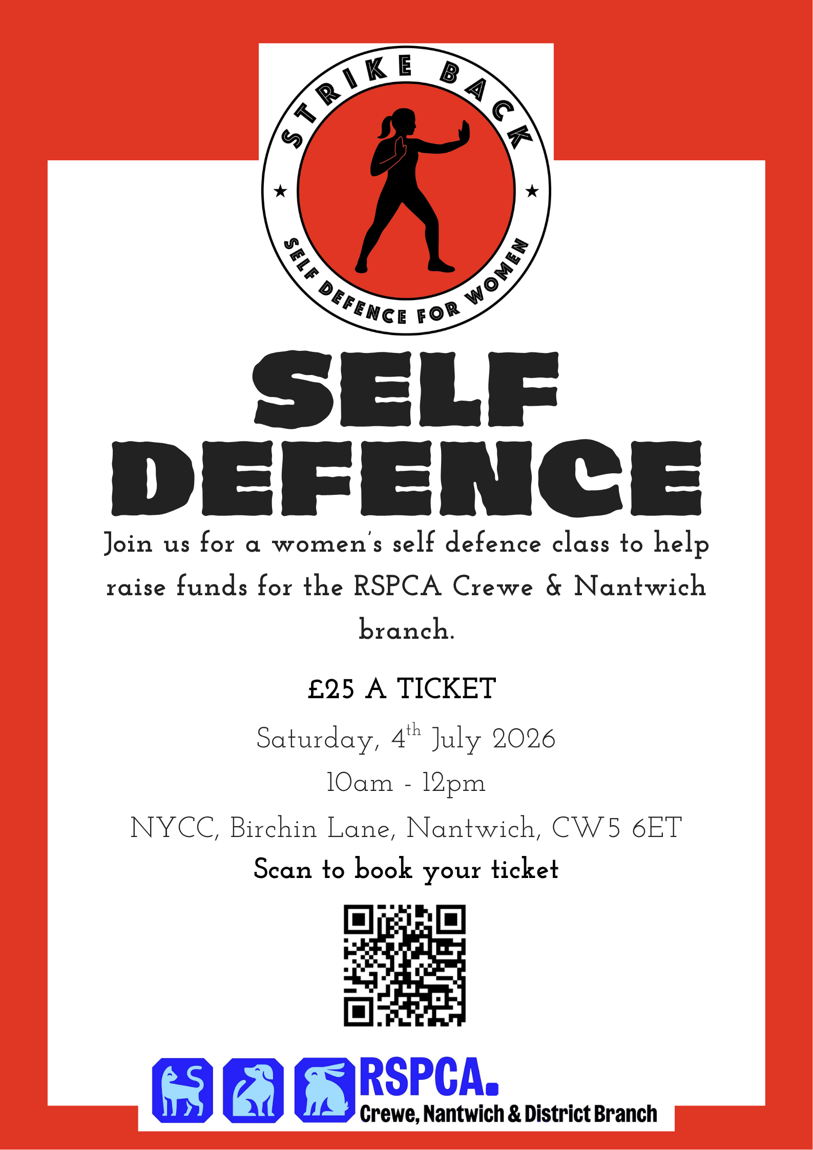 RSPCA Fundraising Self-Defence Class