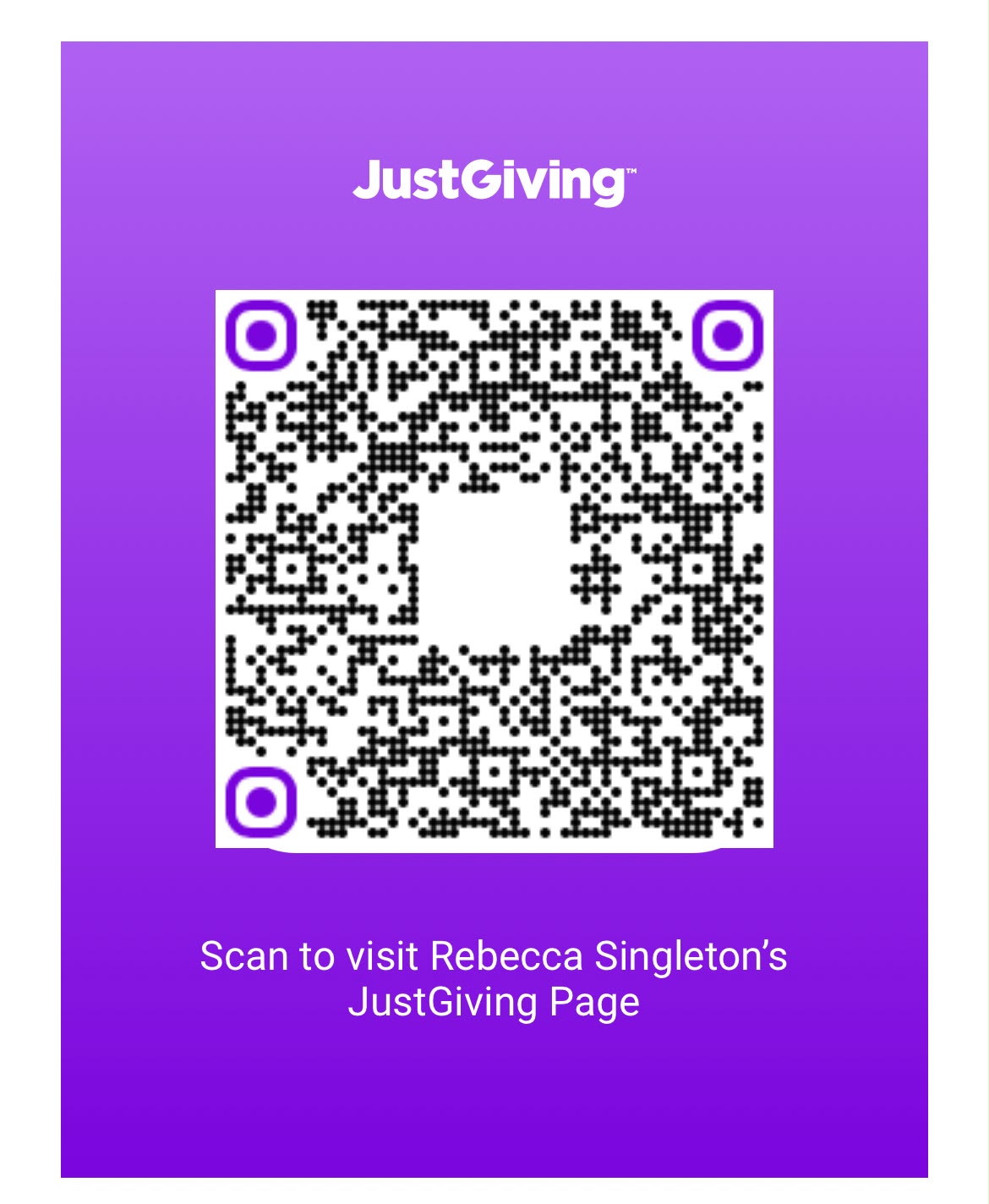 Rebecca Singleton's JustGiving Page